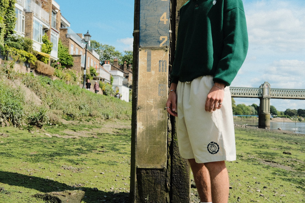 Cotton Twill Shorts - Cream