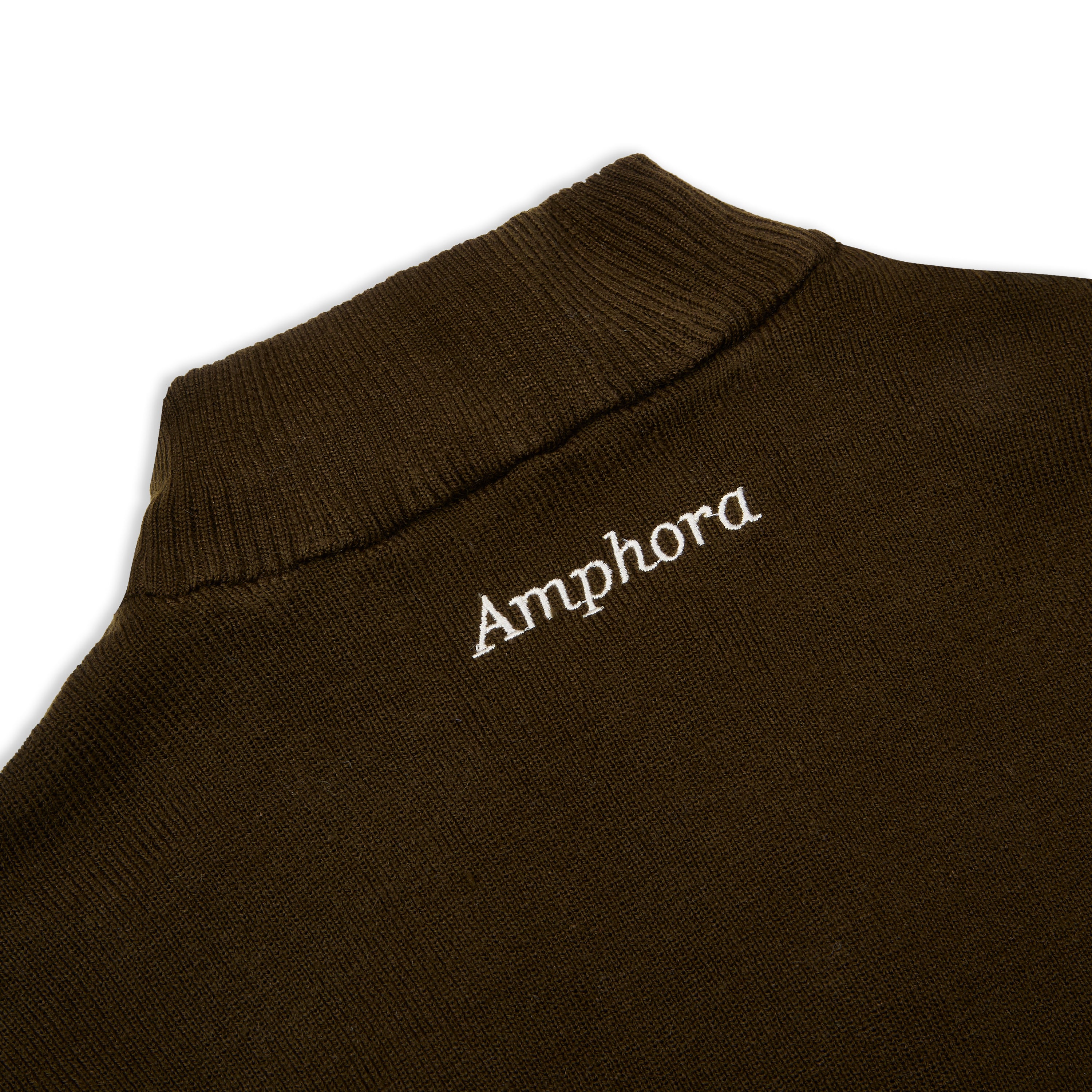 Brown Knitted Zip Up