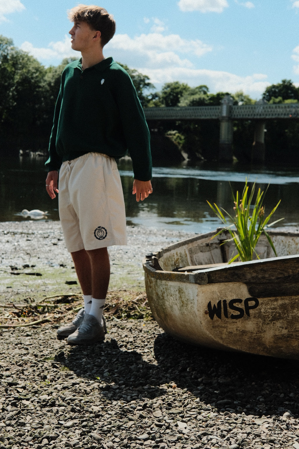 Cotton Twill Shorts - Cream