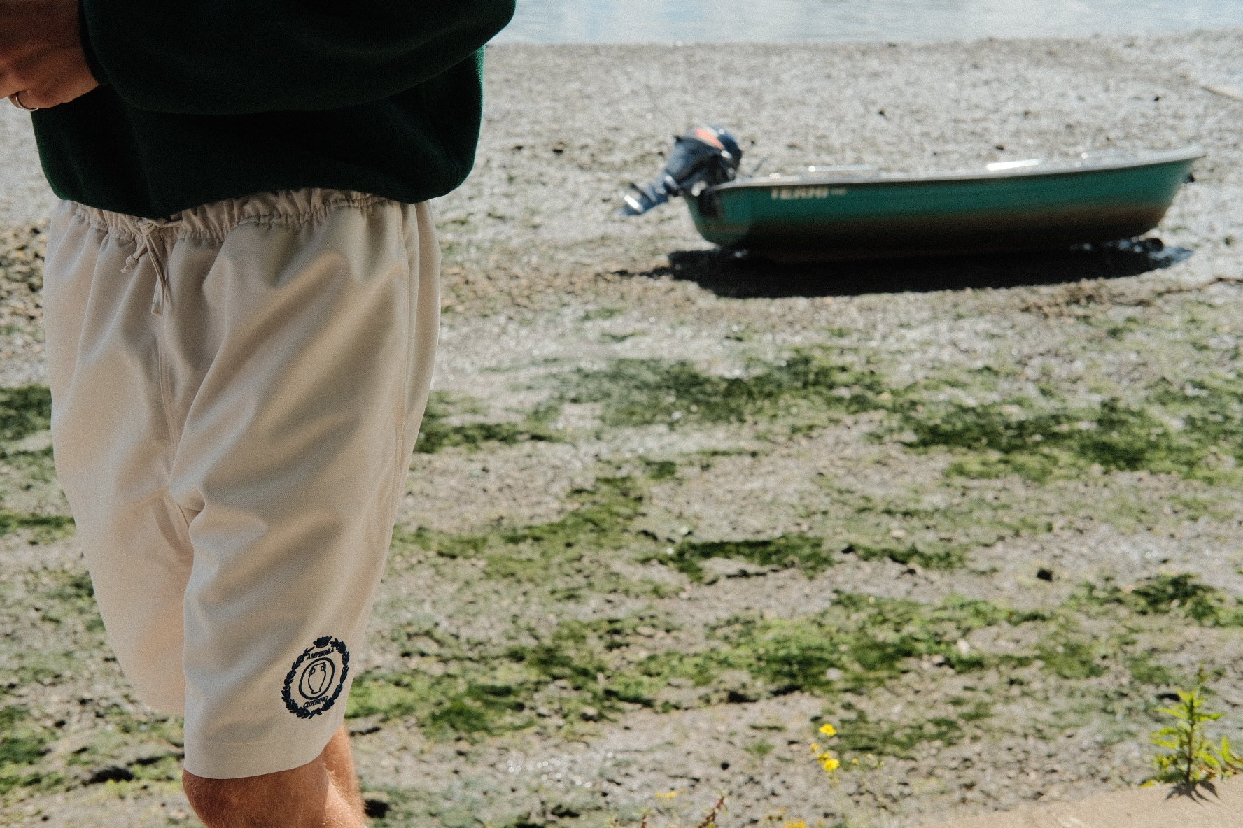 Cotton Twill Shorts - Cream