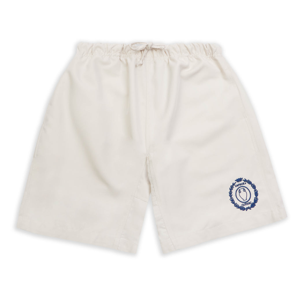 Cotton Twill Shorts - Cream