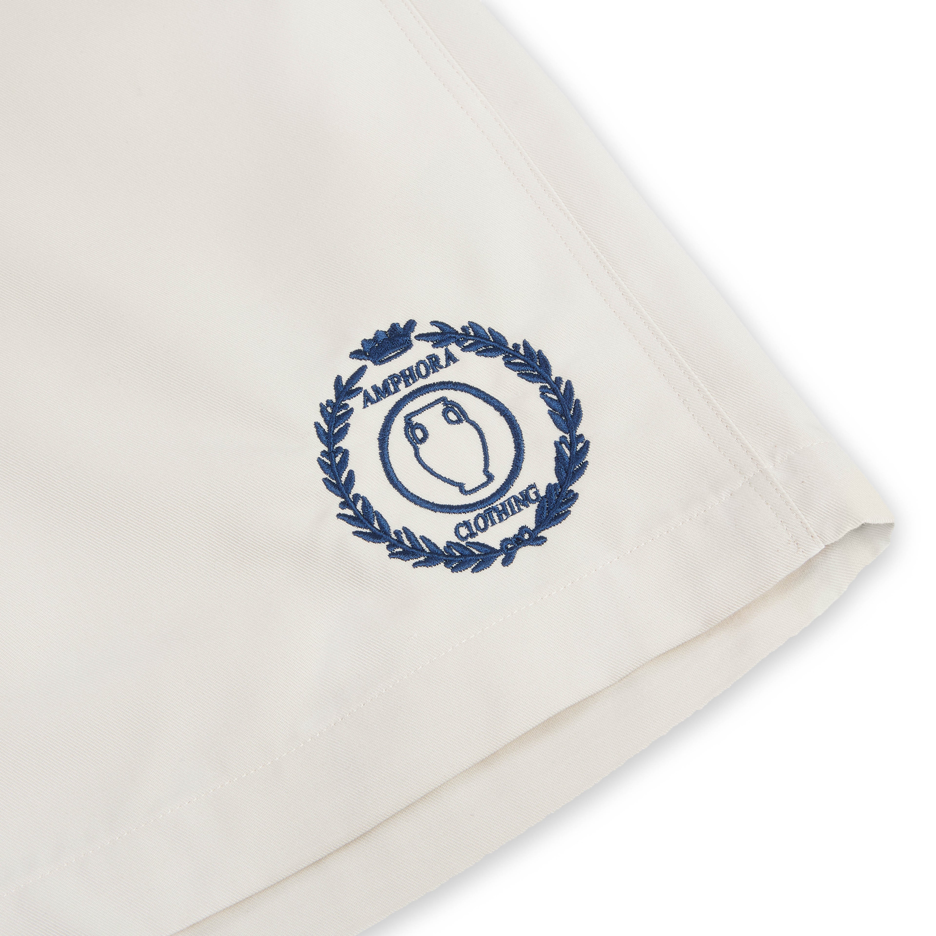 Cotton Twill Shorts - Cream