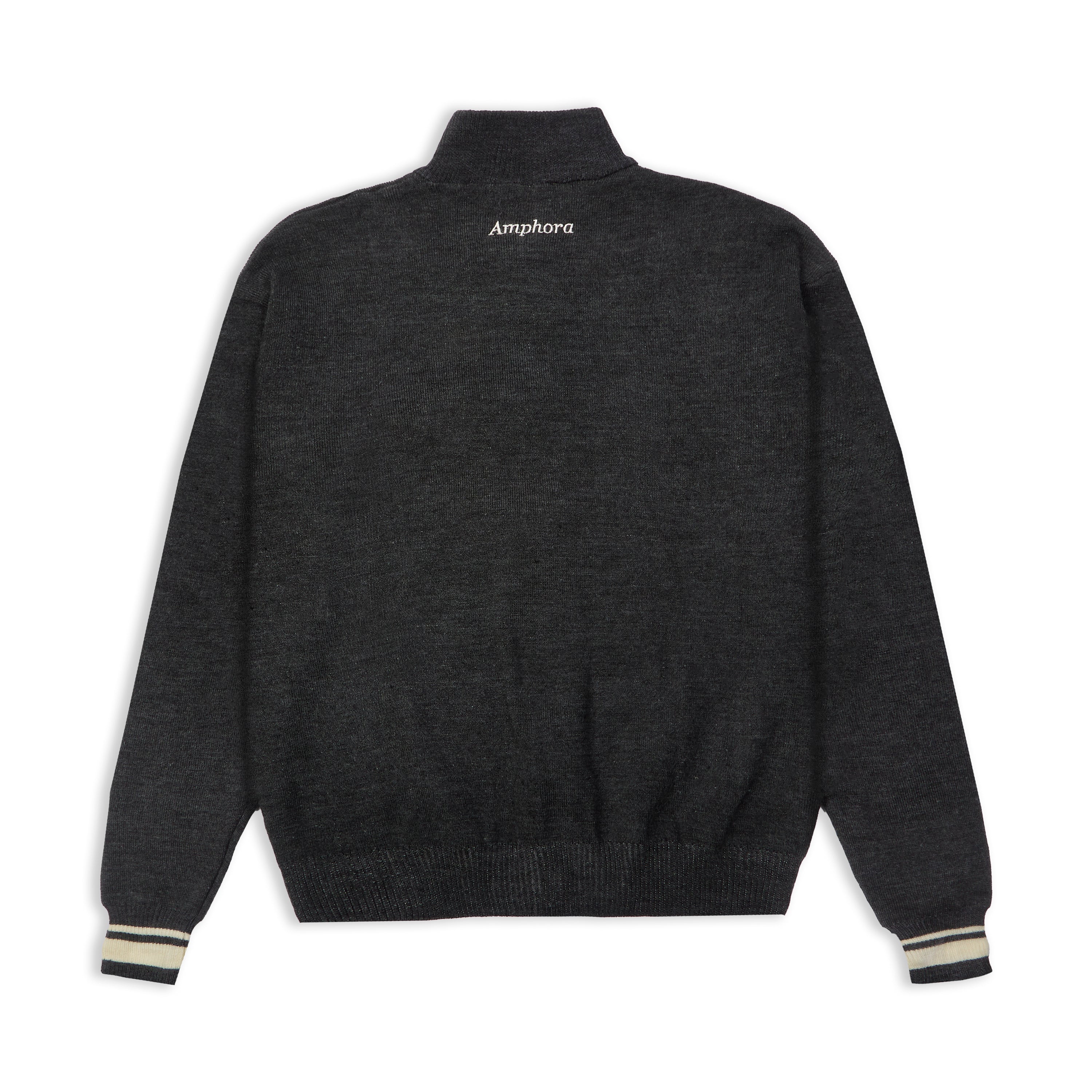 Charcoal Grey Knitted Zip Up