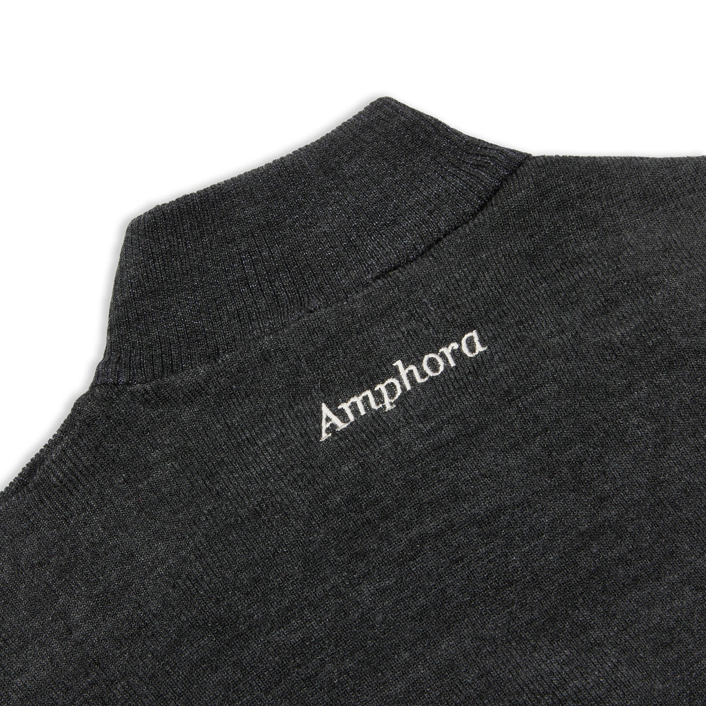 Charcoal Grey Knitted Zip Up