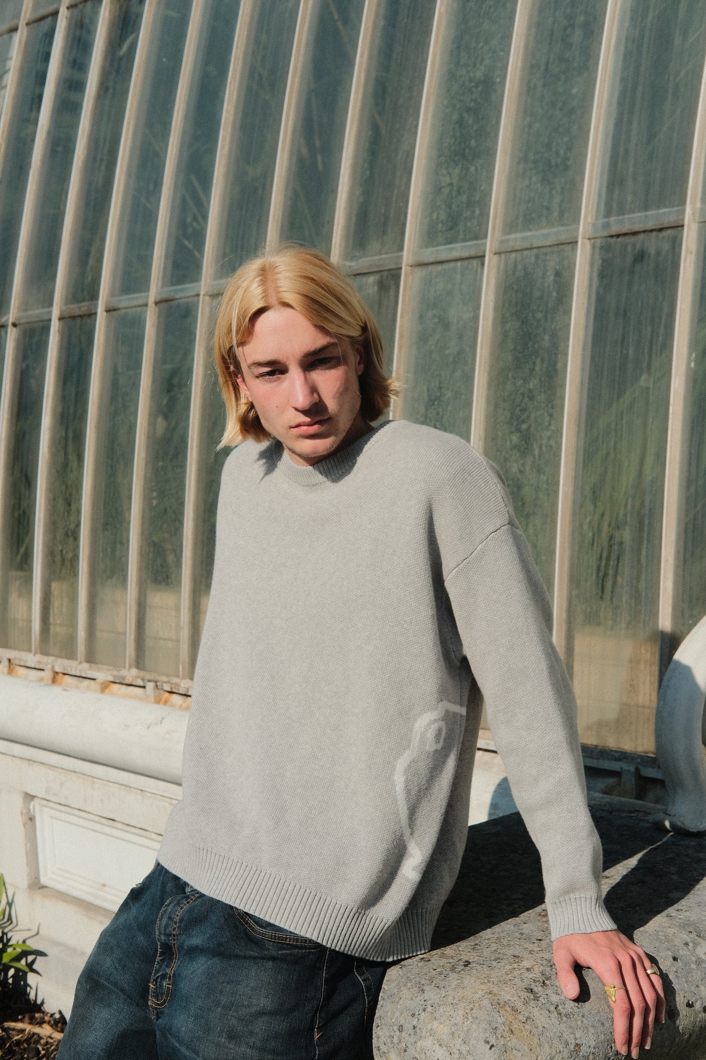 Amphora Oat Grey Knitted Jumper